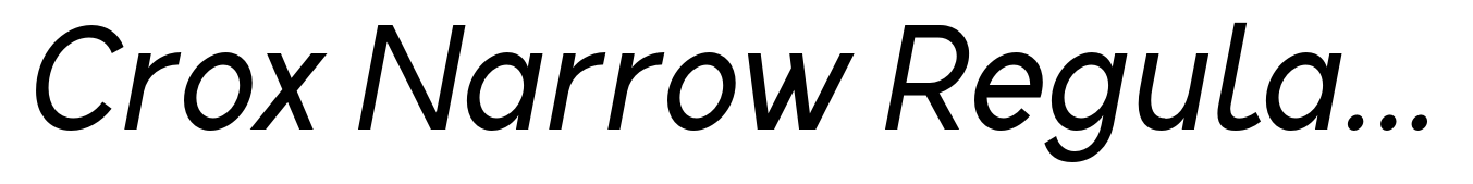Crox Narrow Regular Italic